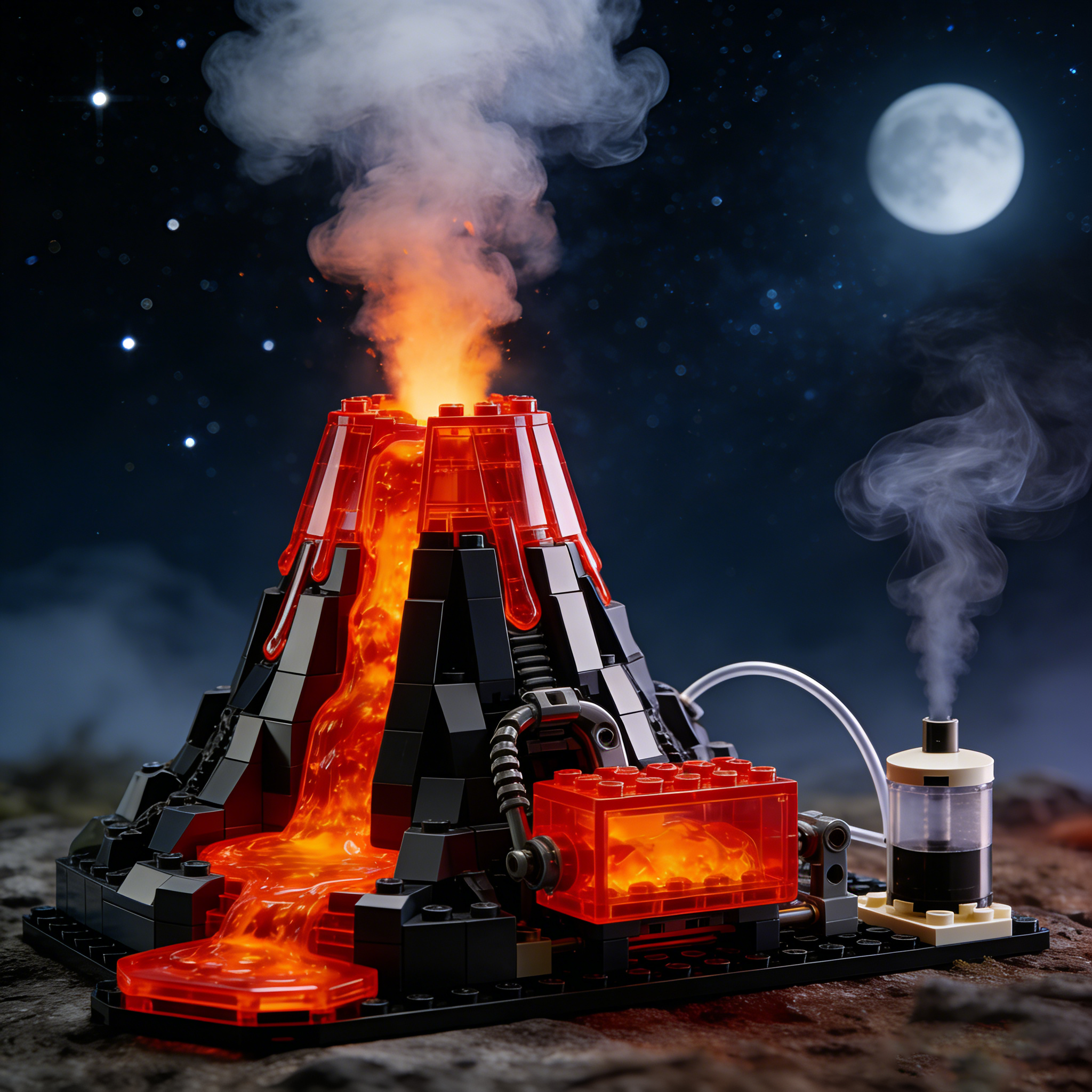 🌋 The Erupting Volcano – Interactive Science Building Set 🔥