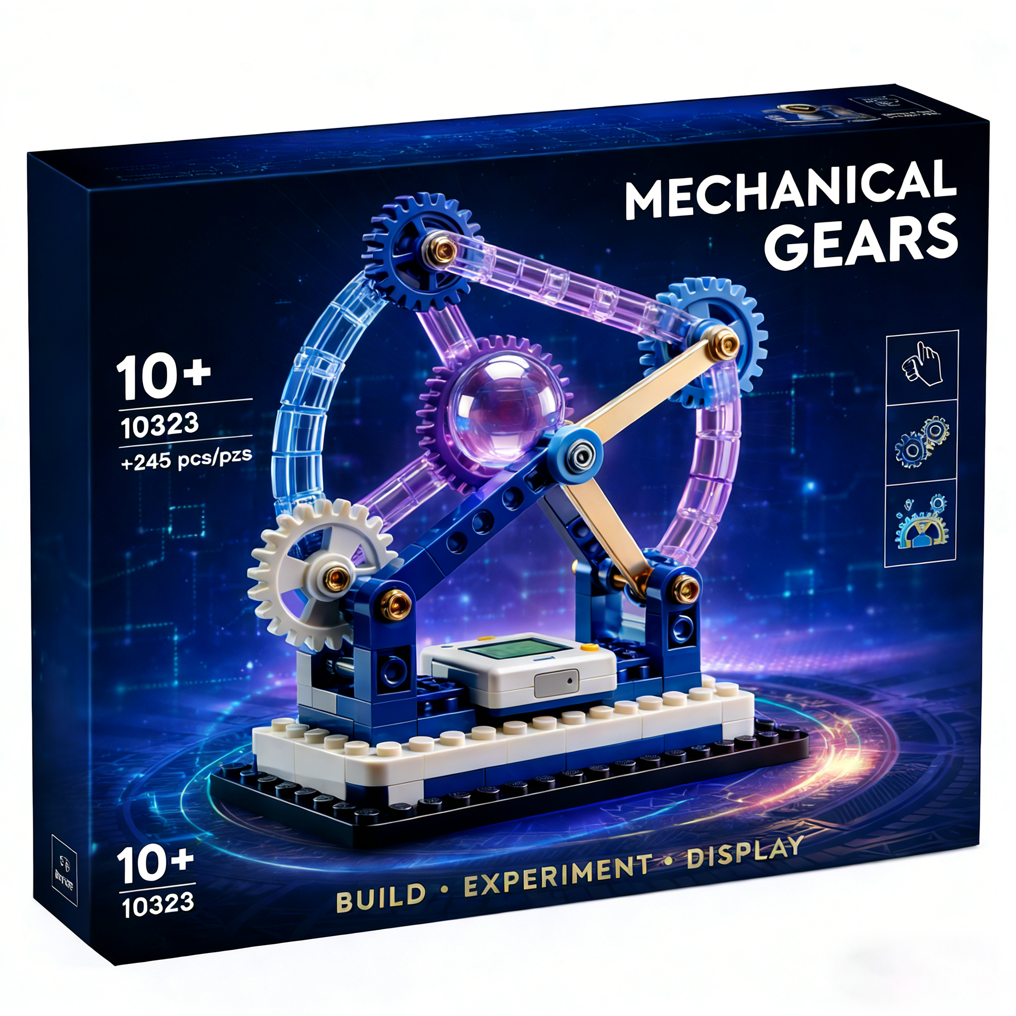 ⚙️✨ Mechanical Gears Engineering Building Block Set – Interactive STEM Gear System Model for Build, Experiment & Display
