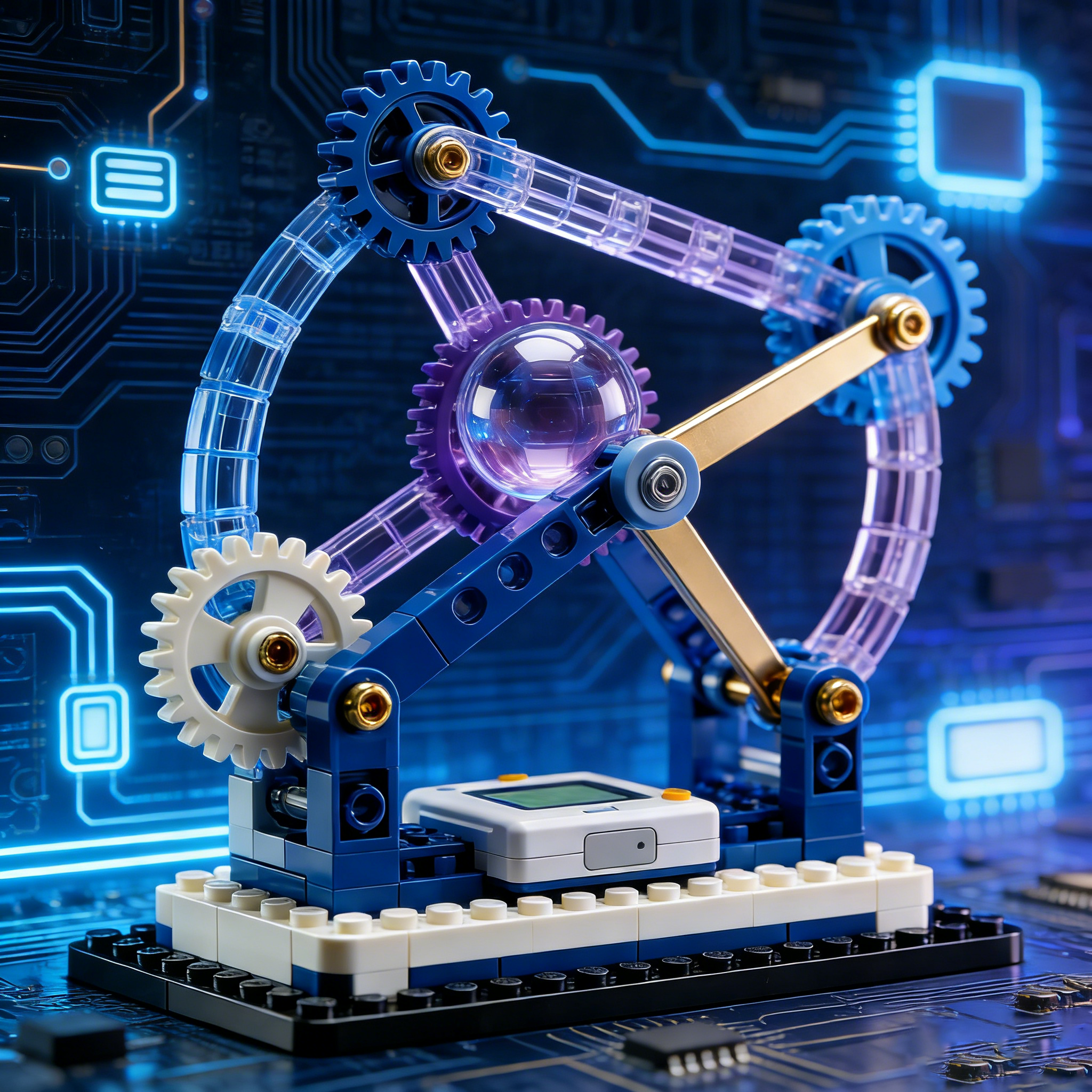 ⚙️✨ Mechanical Gears Engineering Building Block Set – Interactive STEM Gear System Model for Build, Experiment & Display