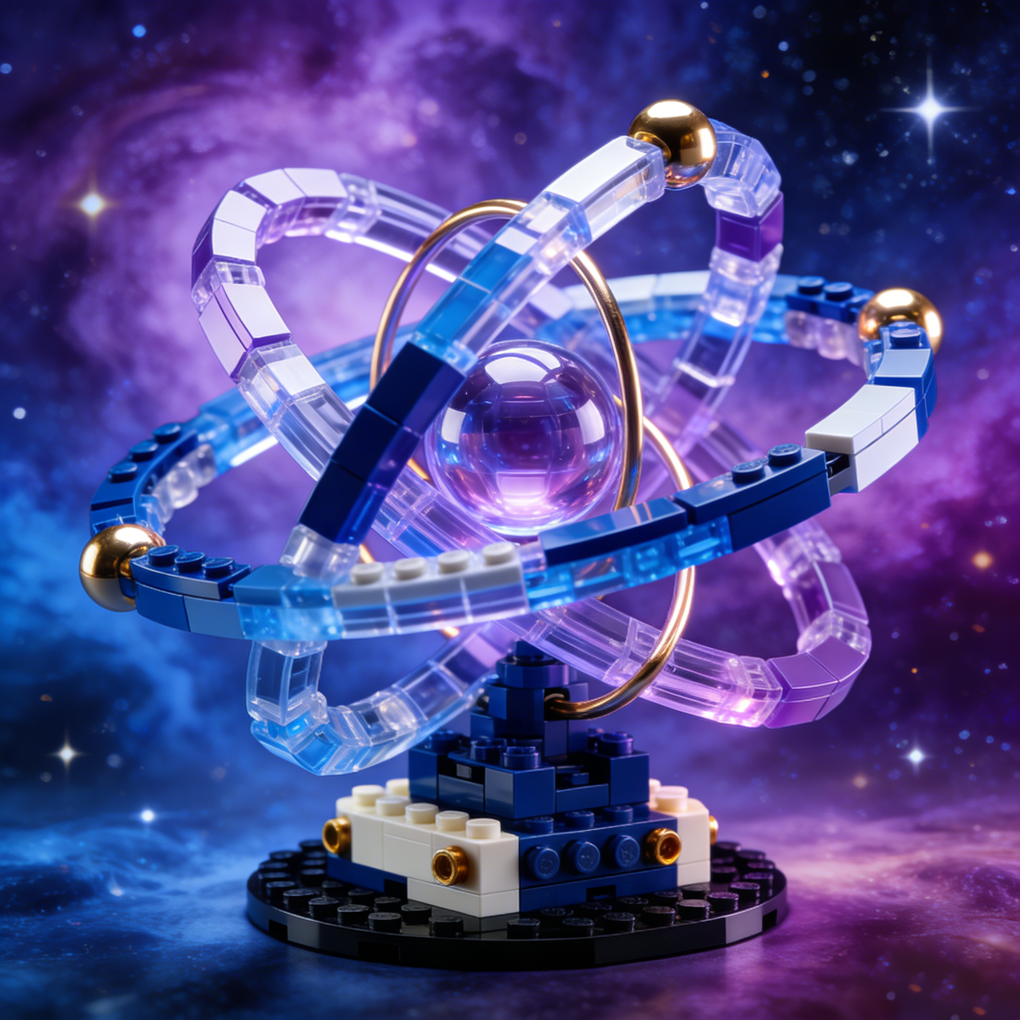 Dynamic Atom Model – Futuristic Science Display Building Set ✨🔬
